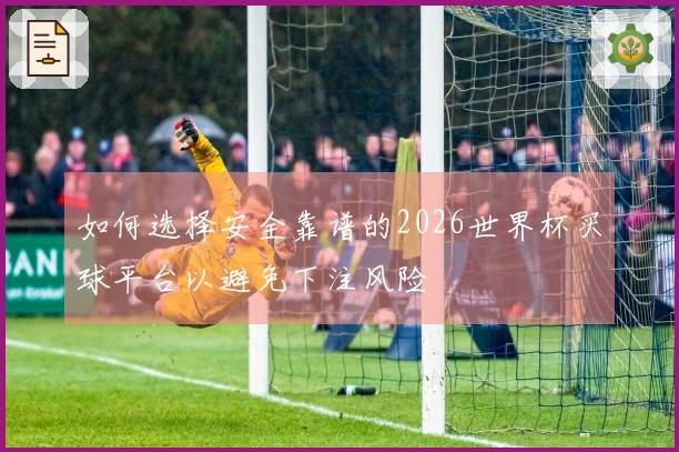 如何选择安全靠谱的2026世界杯买球平台以避免下注风险